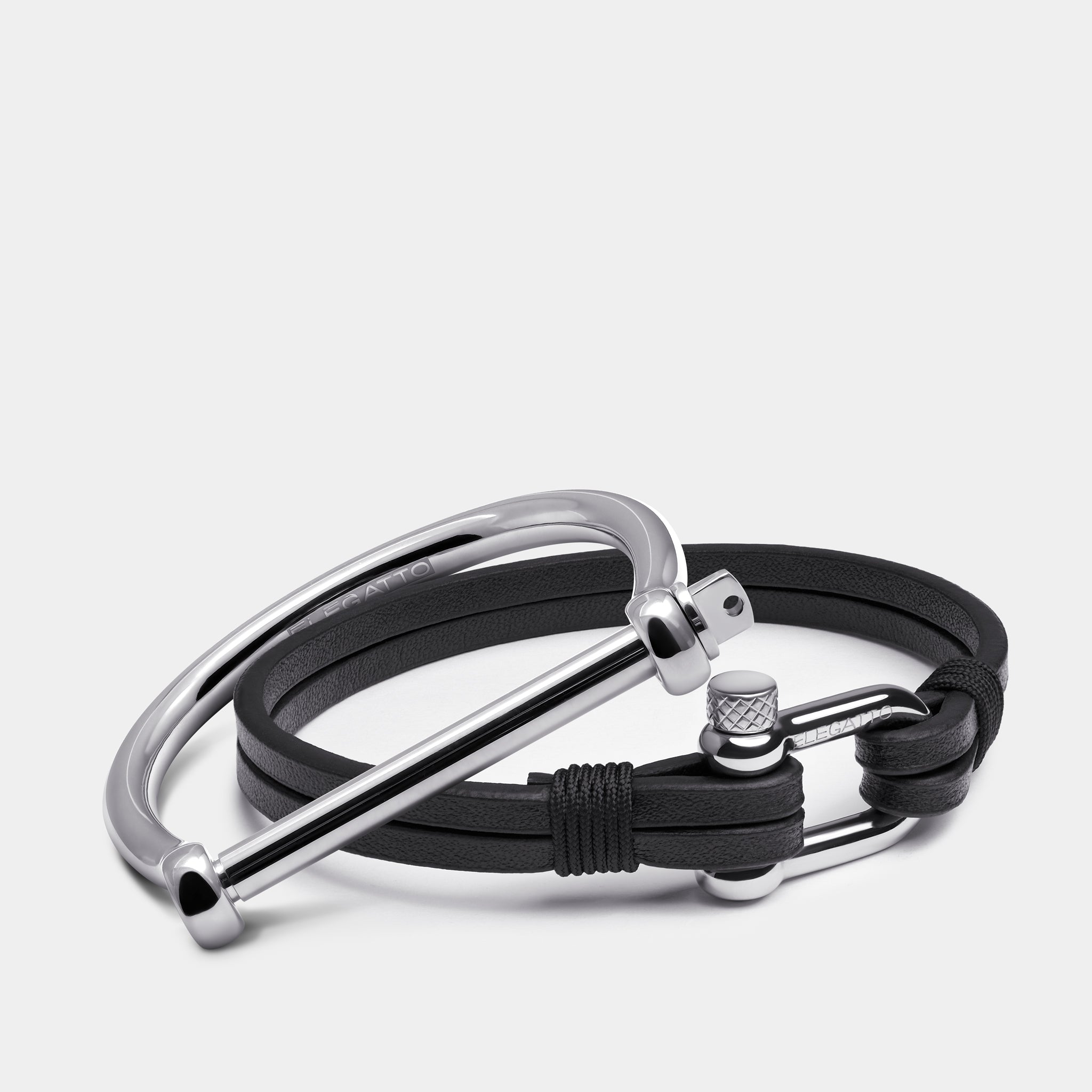 Bangle Silver & Kellmore Black - Elegatto