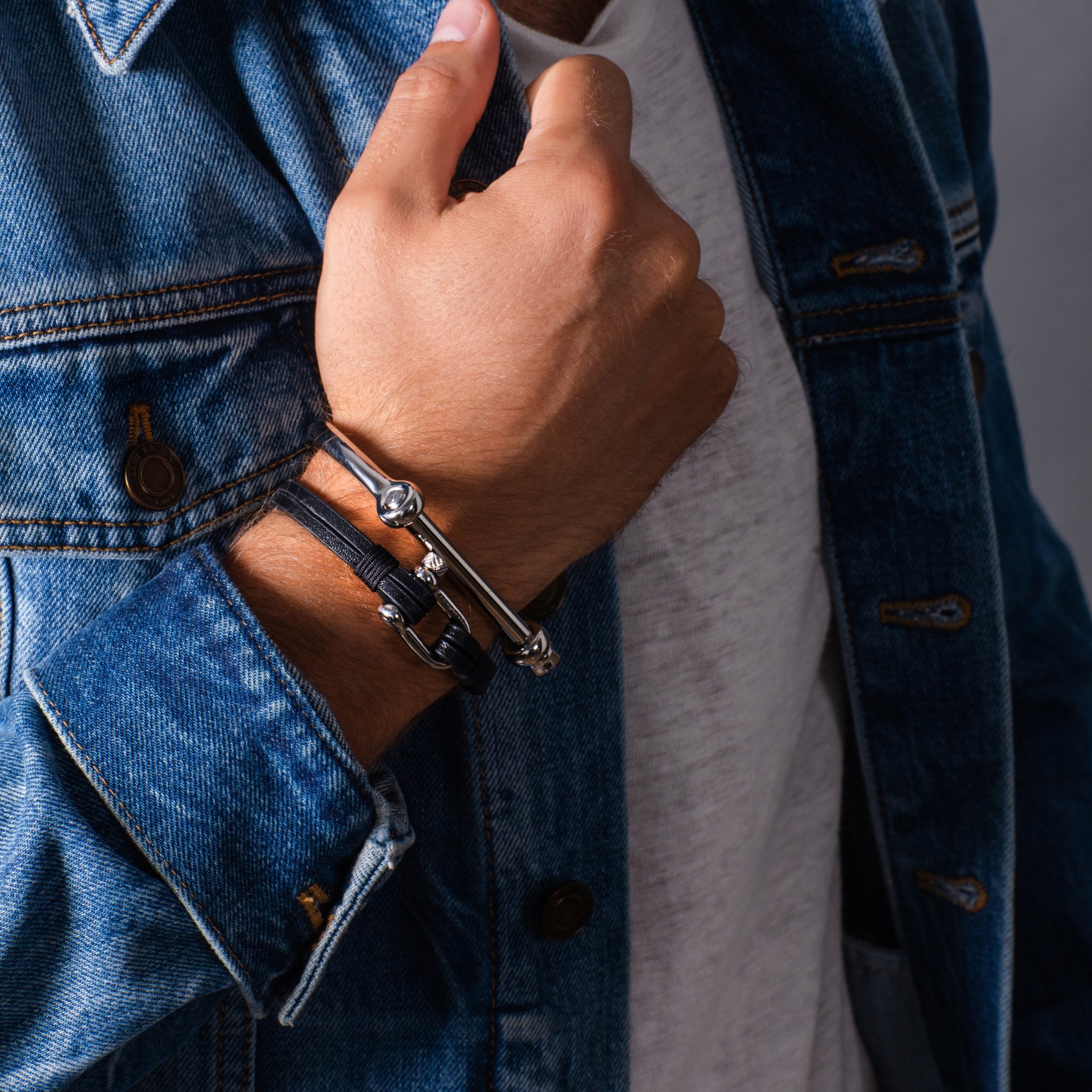 Bangle Silver & Kellmore Black - Elegatto