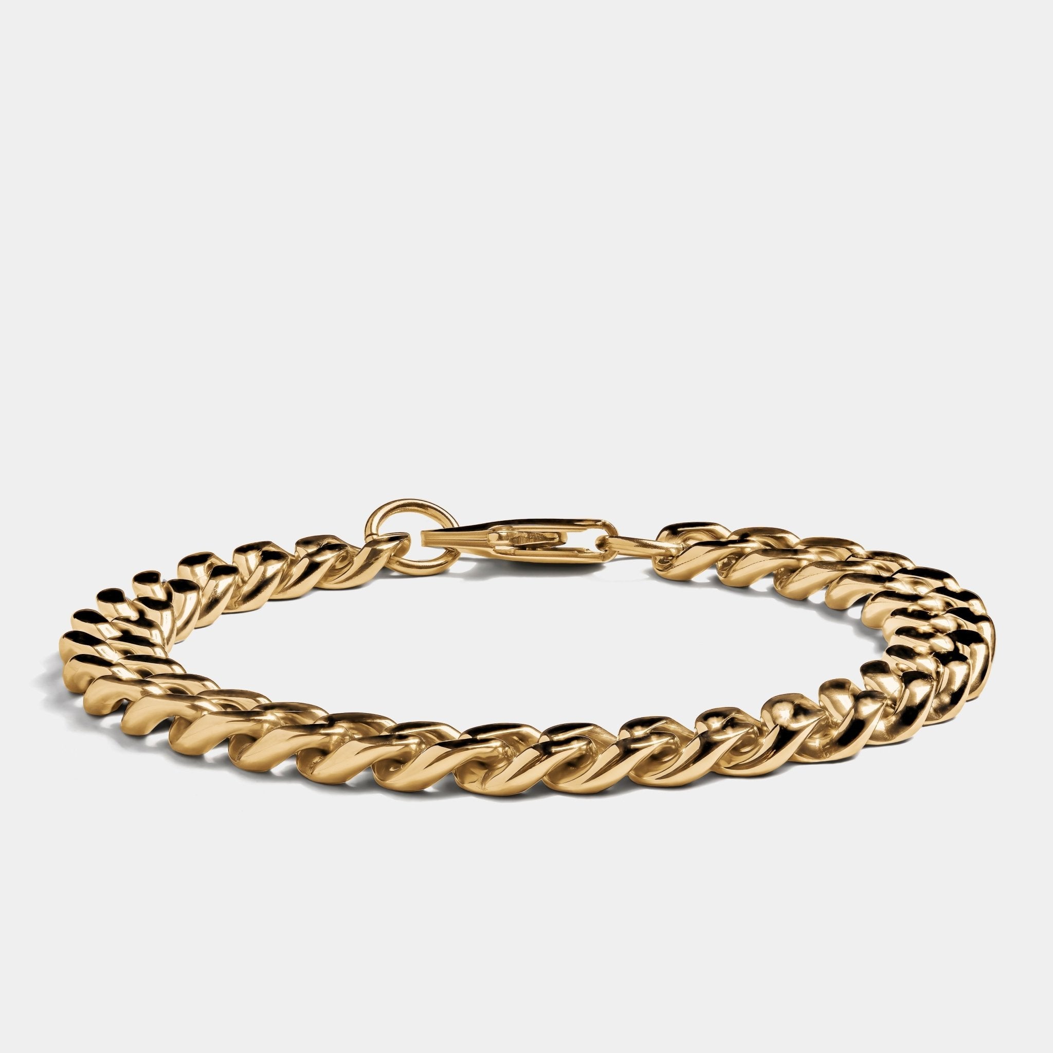 Cuban Chain Bracelet Gold (8mm) - Elegatto