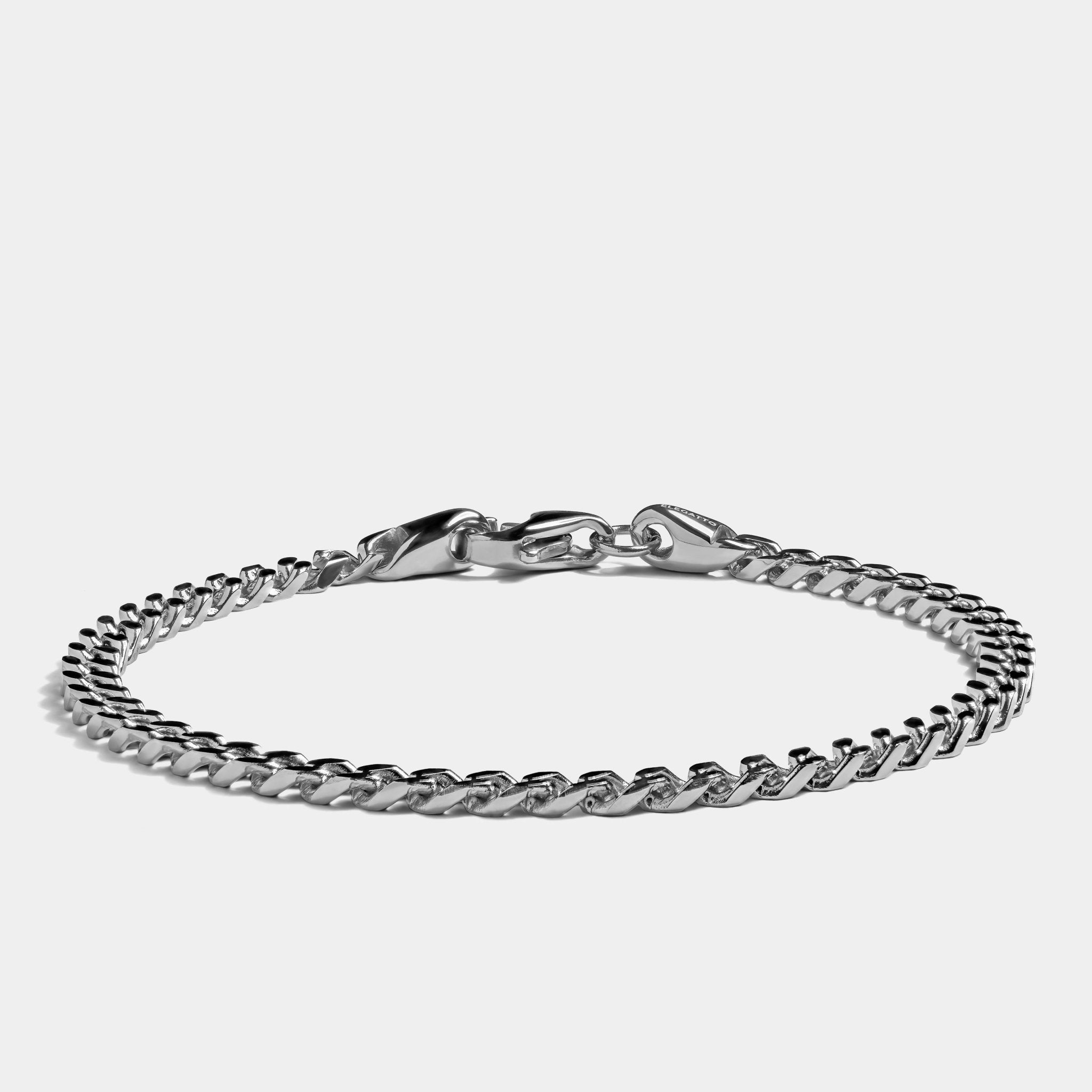 Cuban Chain Bracelet SIlver (4mm) - Elegatto