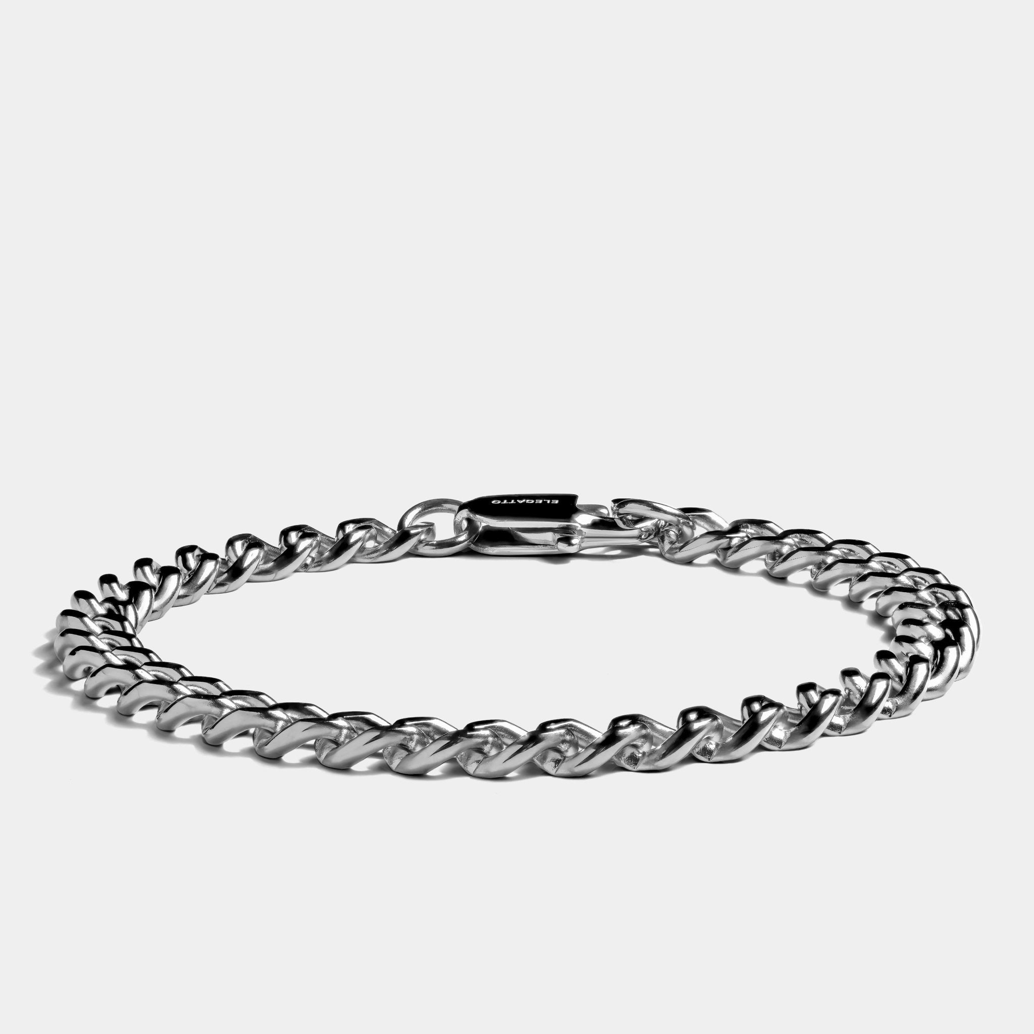 Cuban Chain Bracelet Silver (6mm) - Elegatto