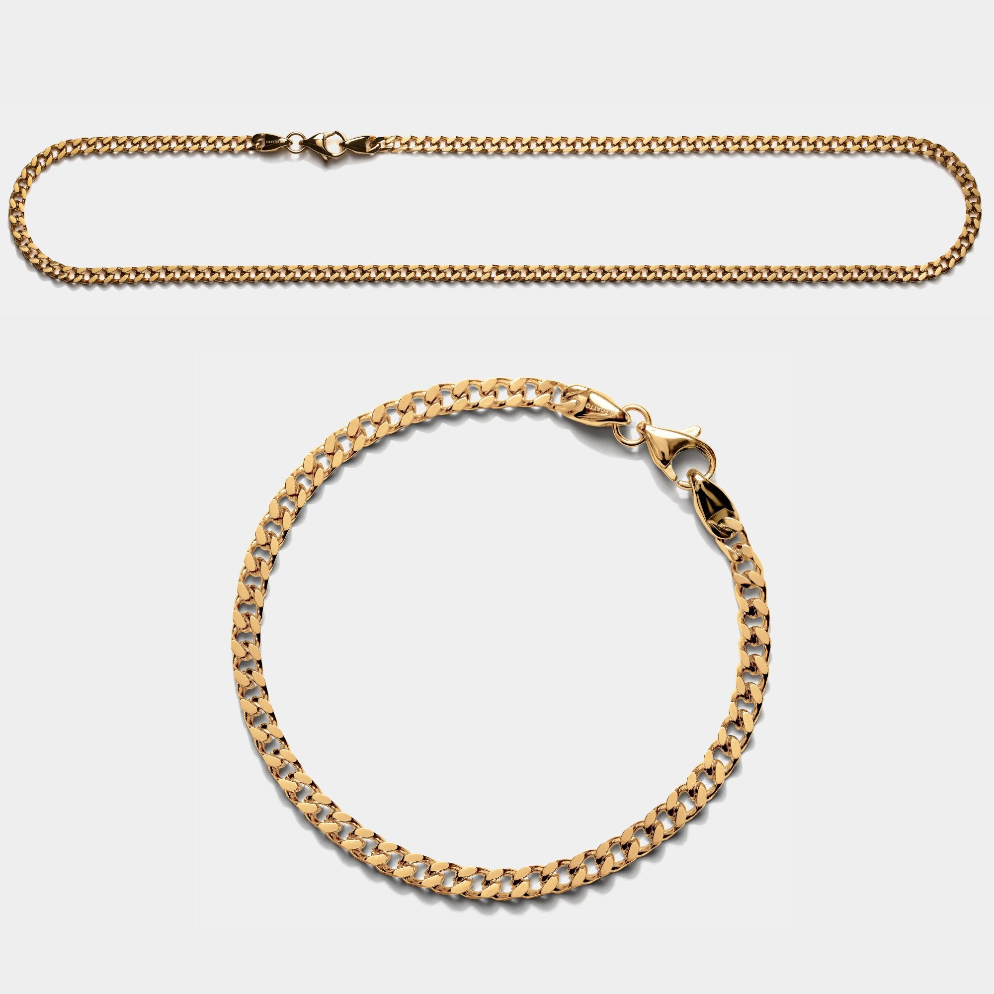 Cuban Chain Link Bundle Gold (4mm) - Elegatto