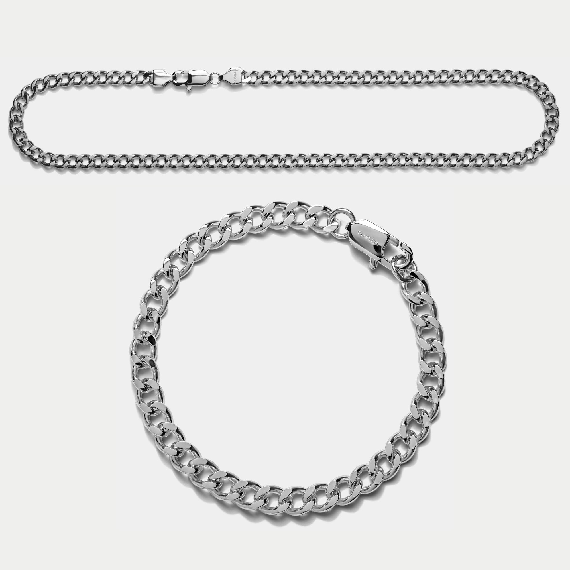 Cuban Chain Link Bundle Silver (6mm) - Elegatto