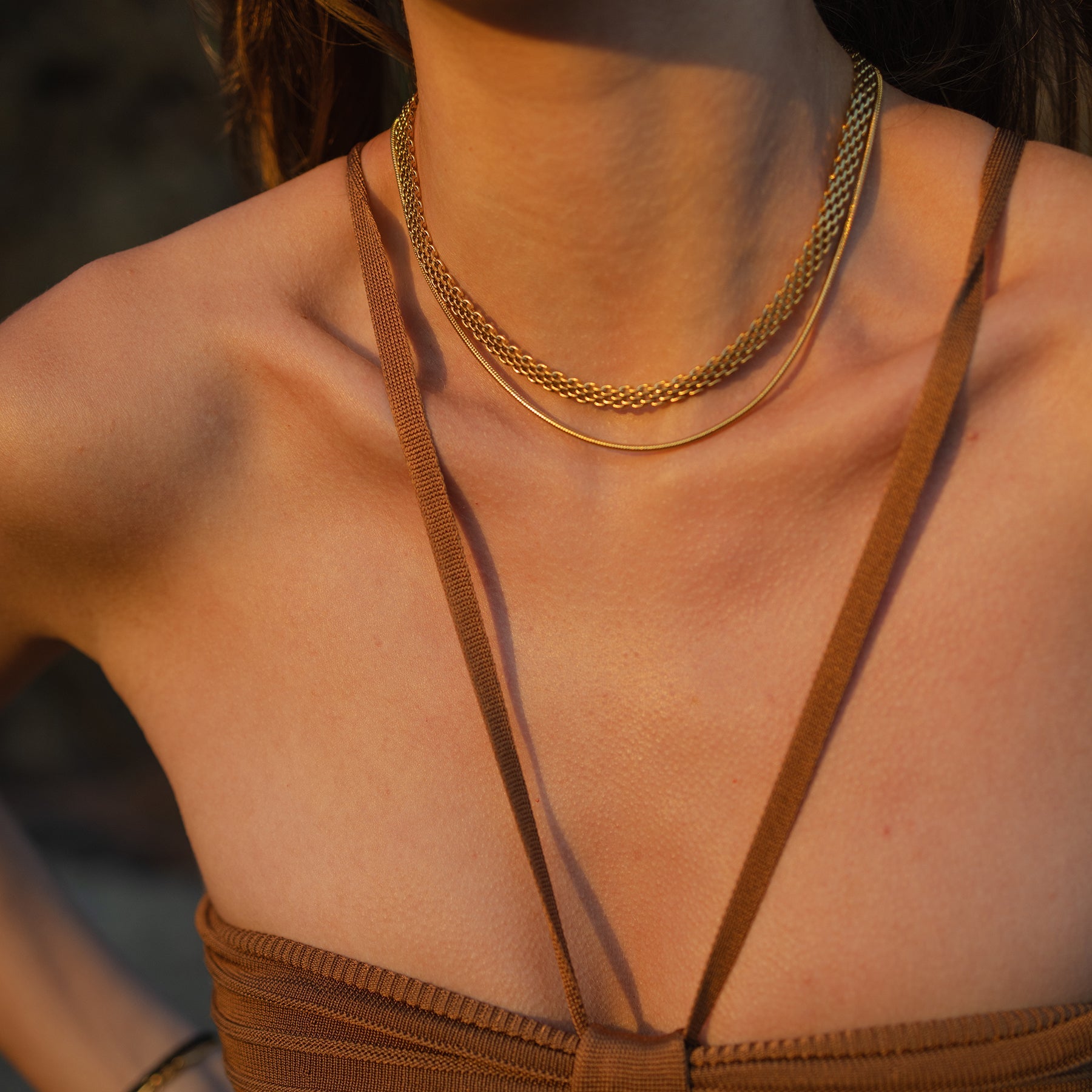 Mesh Choker Gold - Elegatto