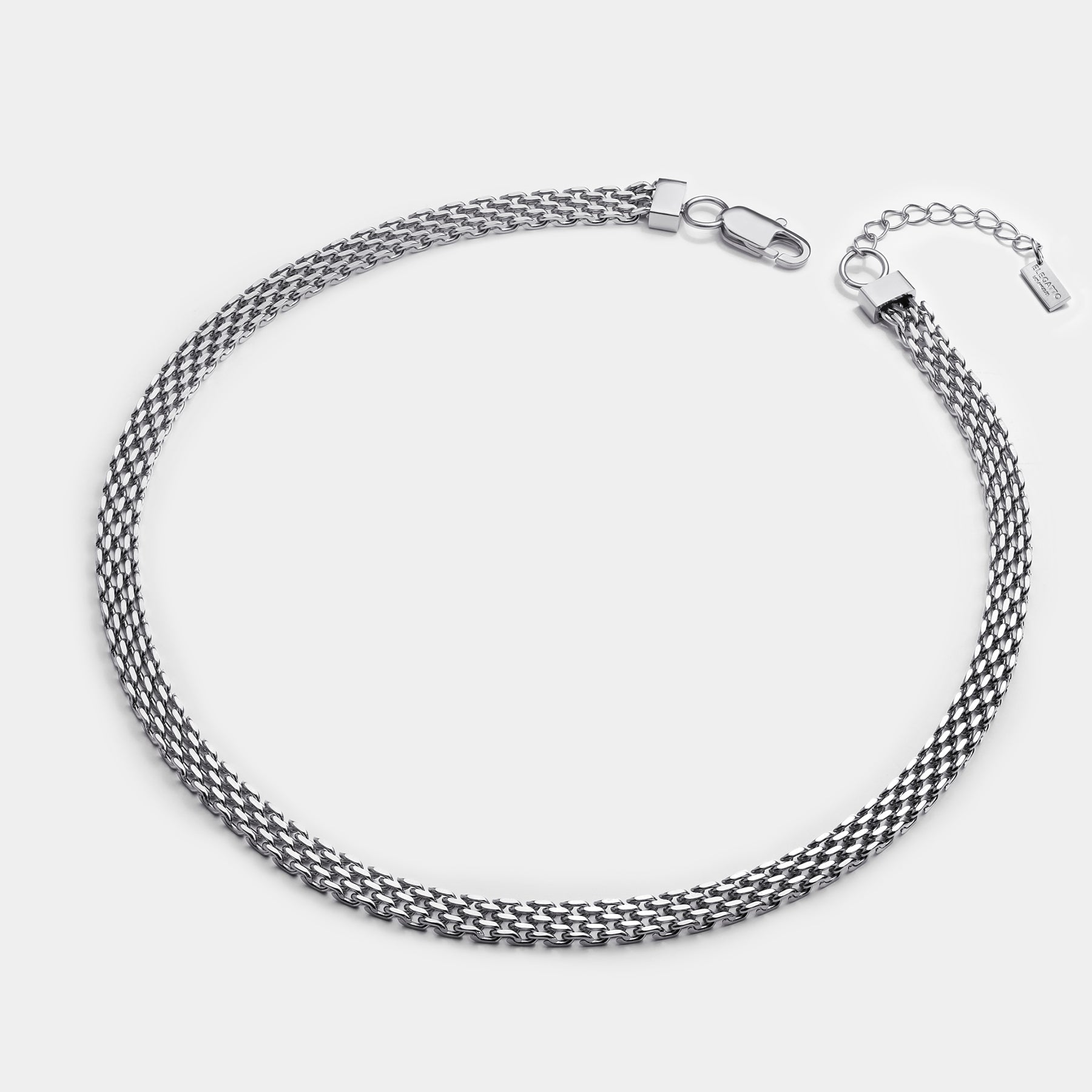 Mesh Choker Silver - Elegatto