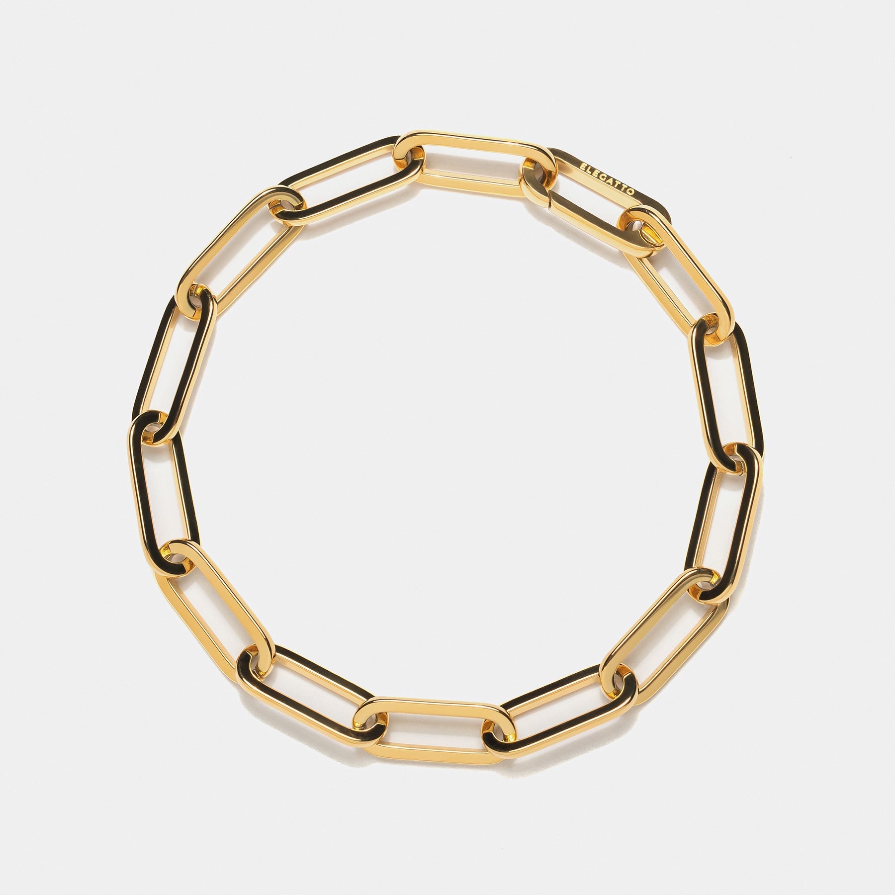 Paperclip Bracelet Gold W - Elegatto