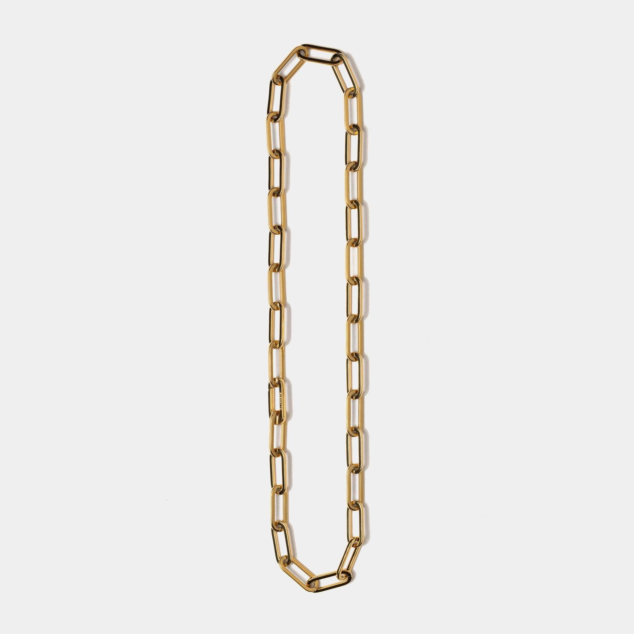 Paperclip Necklace Gold W - Elegatto