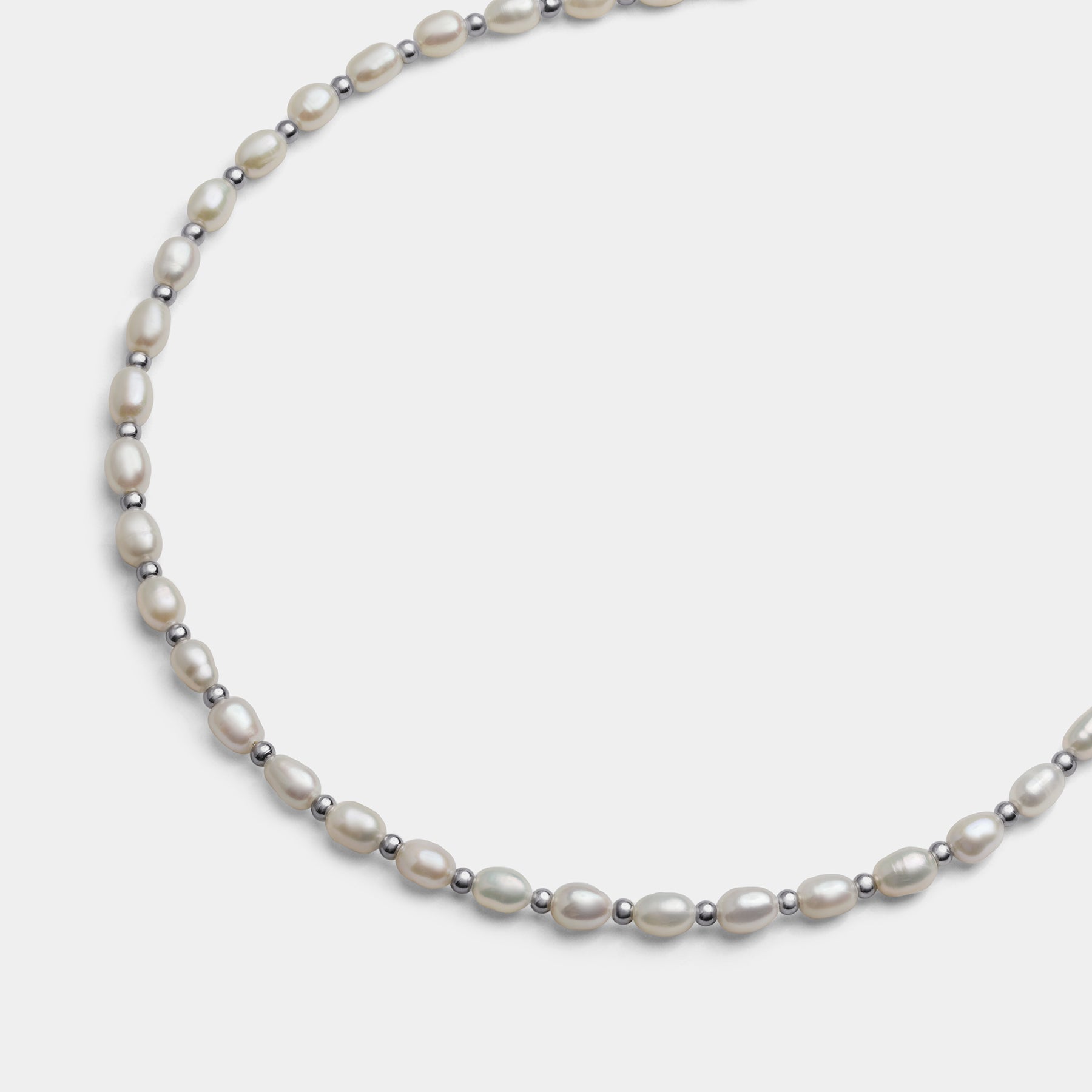 Pearl Choker Silver - Elegatto