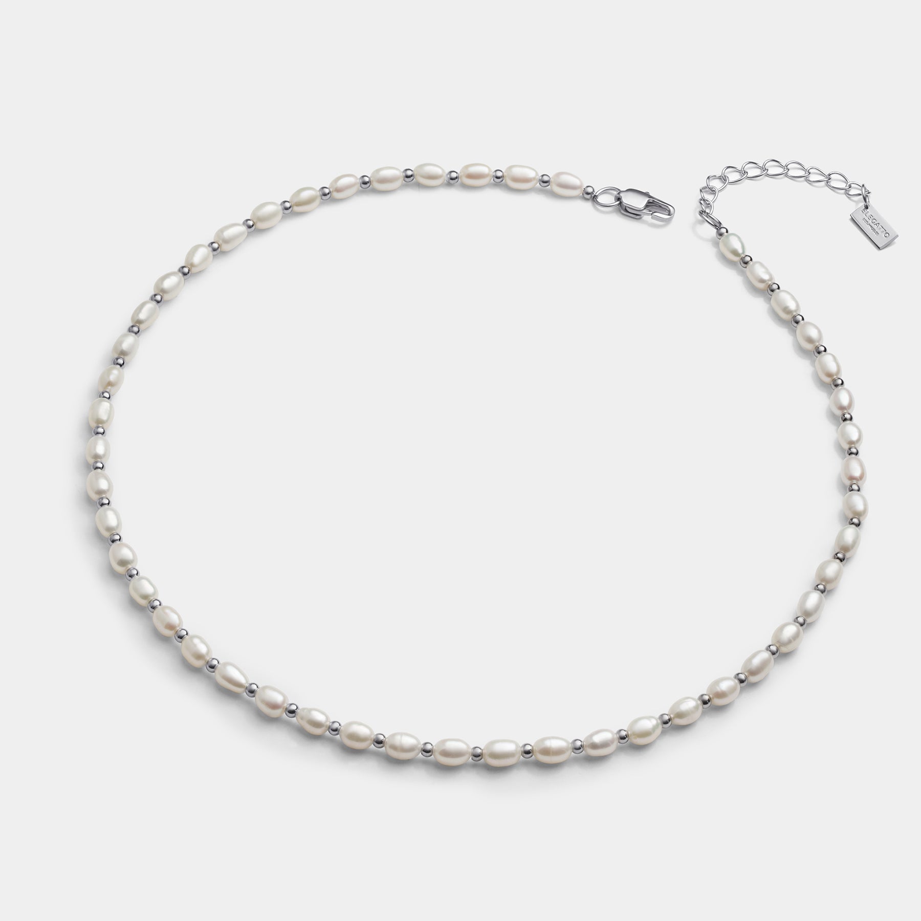 Pearl Choker Silver - Elegatto