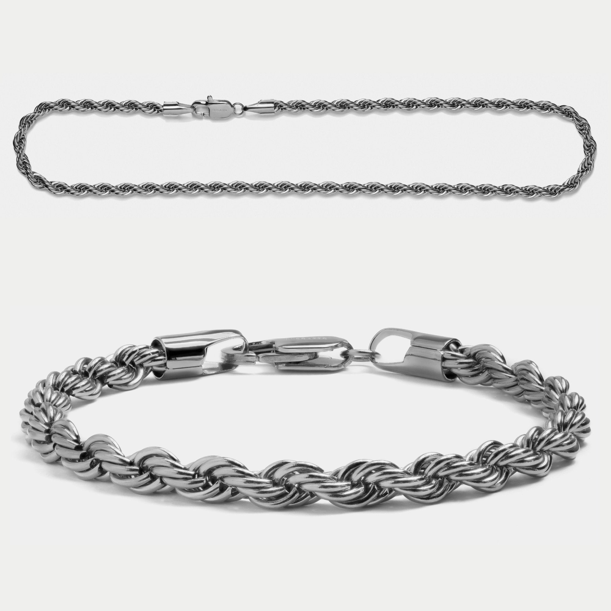 Rope Chain Bundle Silver W - Elegatto