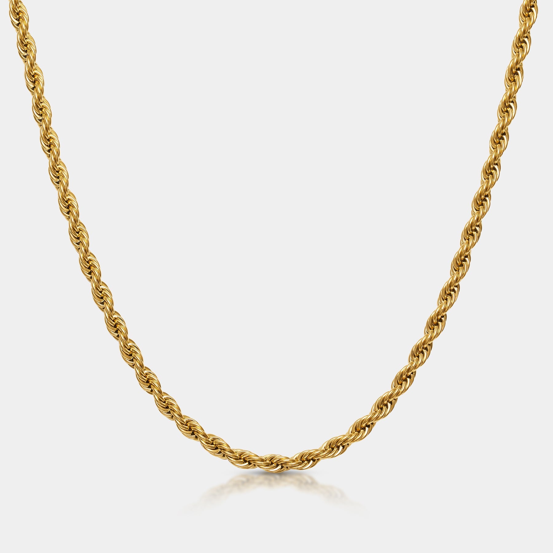 Rope Chain Necklace Gold - Elegatto