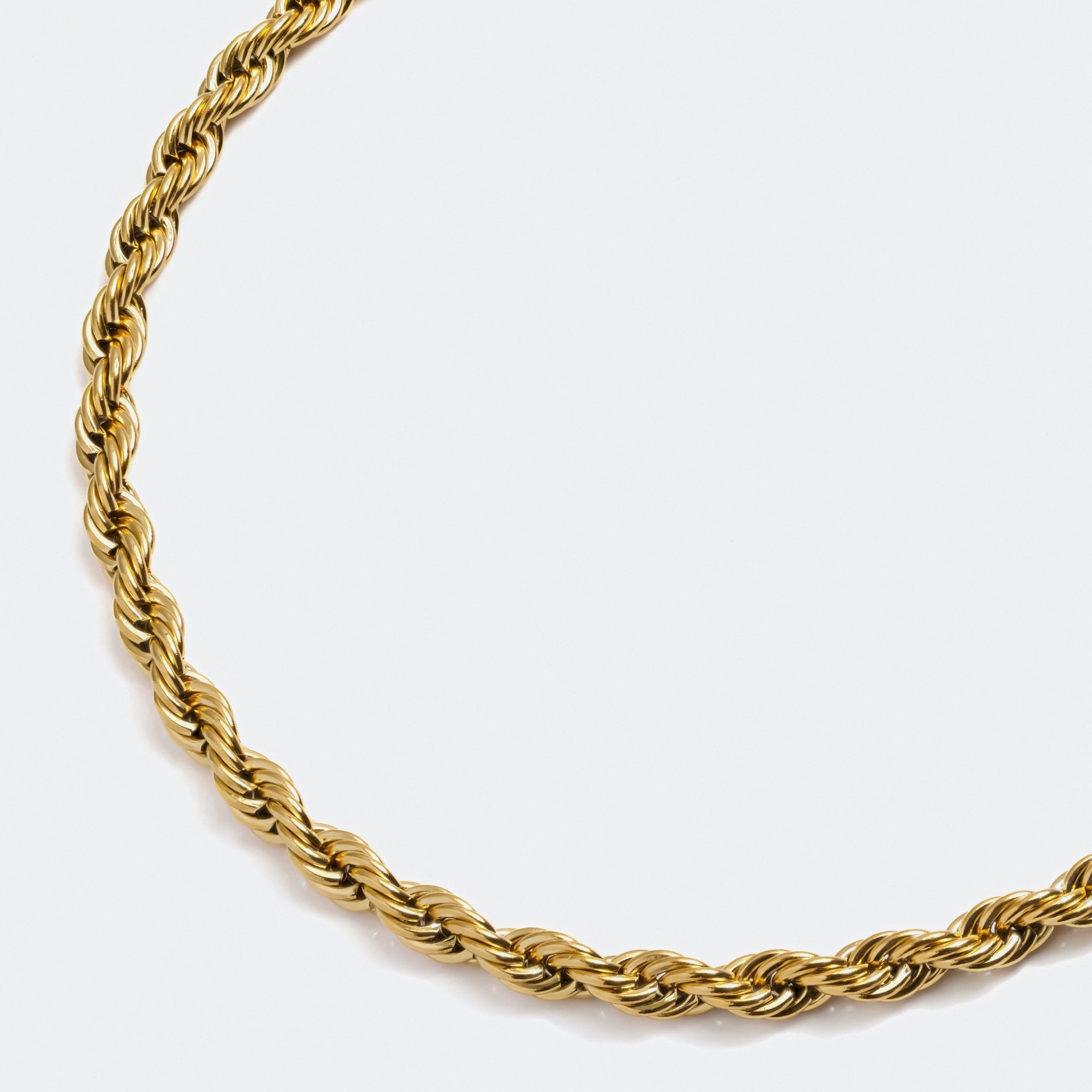 Rope Chain Necklace Gold W - Elegatto