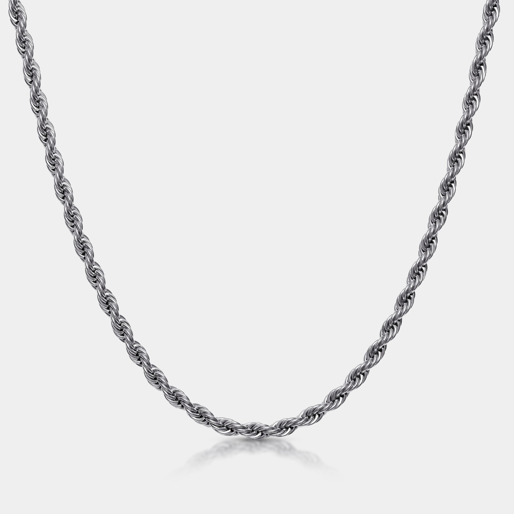 Rope Chain Necklace Silver - Elegatto