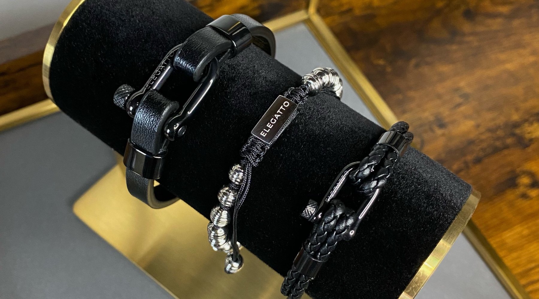 Top 3 All Black Bracelets - Elegatto