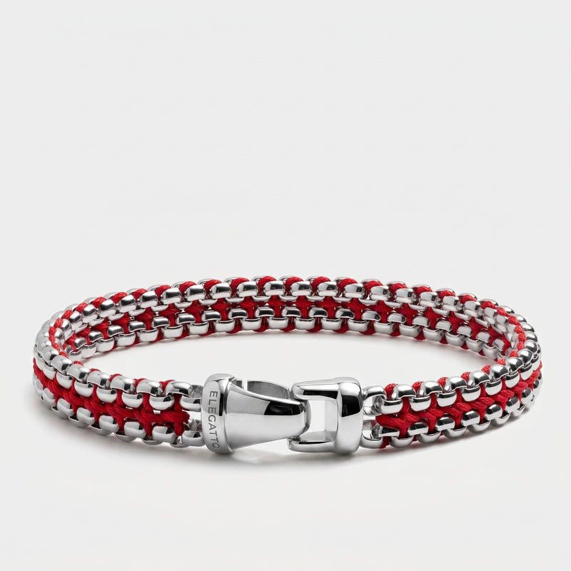Argos Steel Link Silver Red