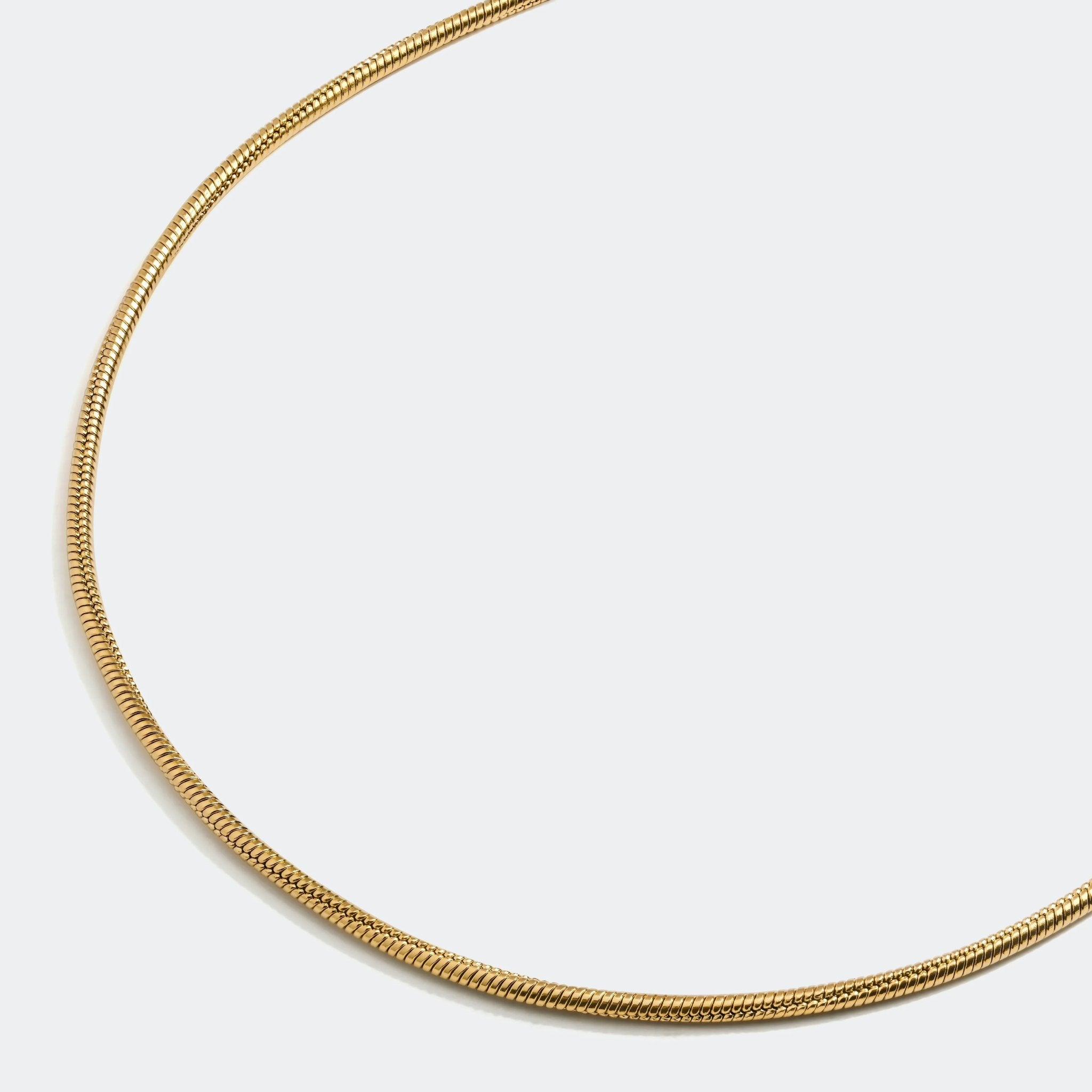 Snake Chain Necklace Gold W - Elegatto