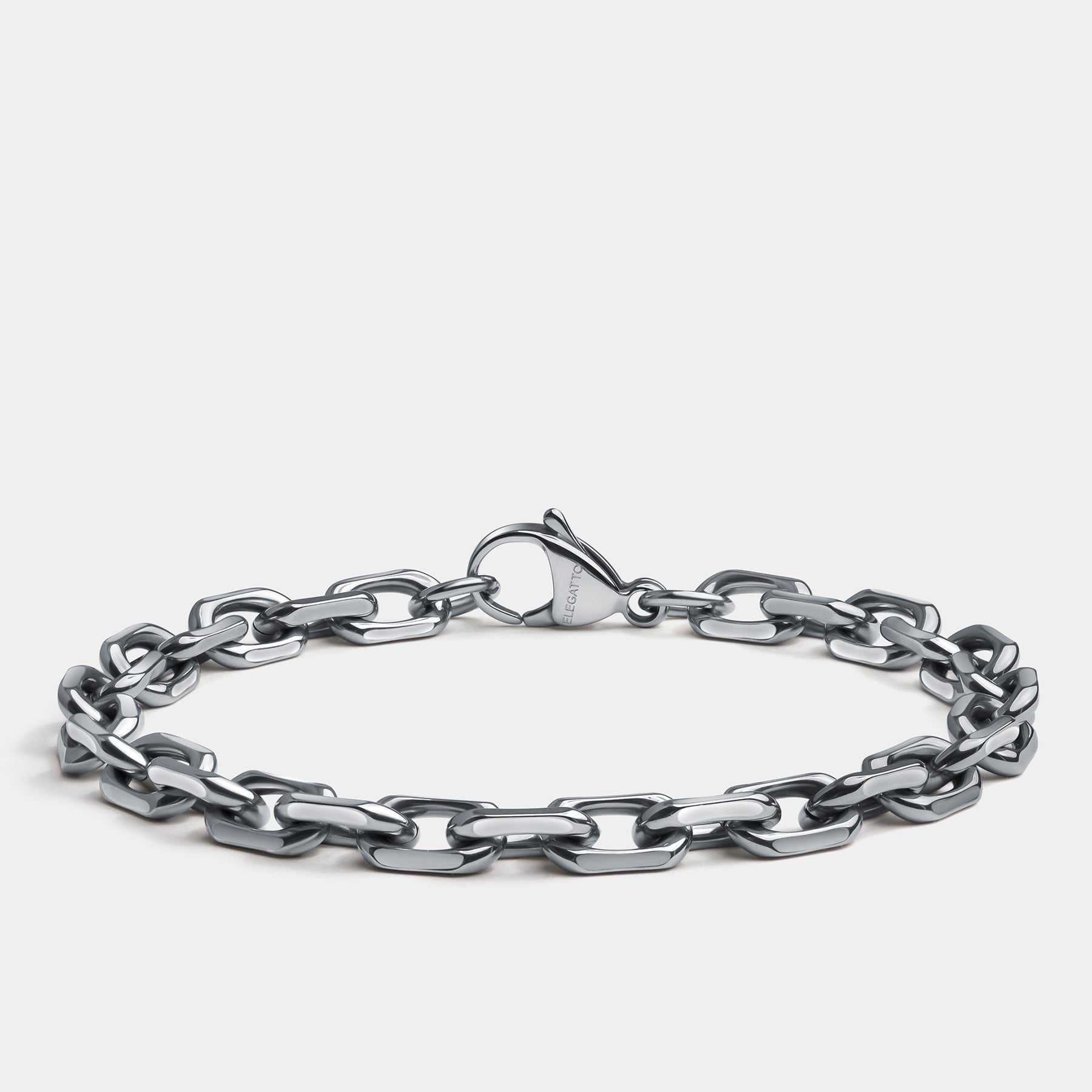 Elegatto Biker Chain Bracelet in Pure 316L Stainless Steel