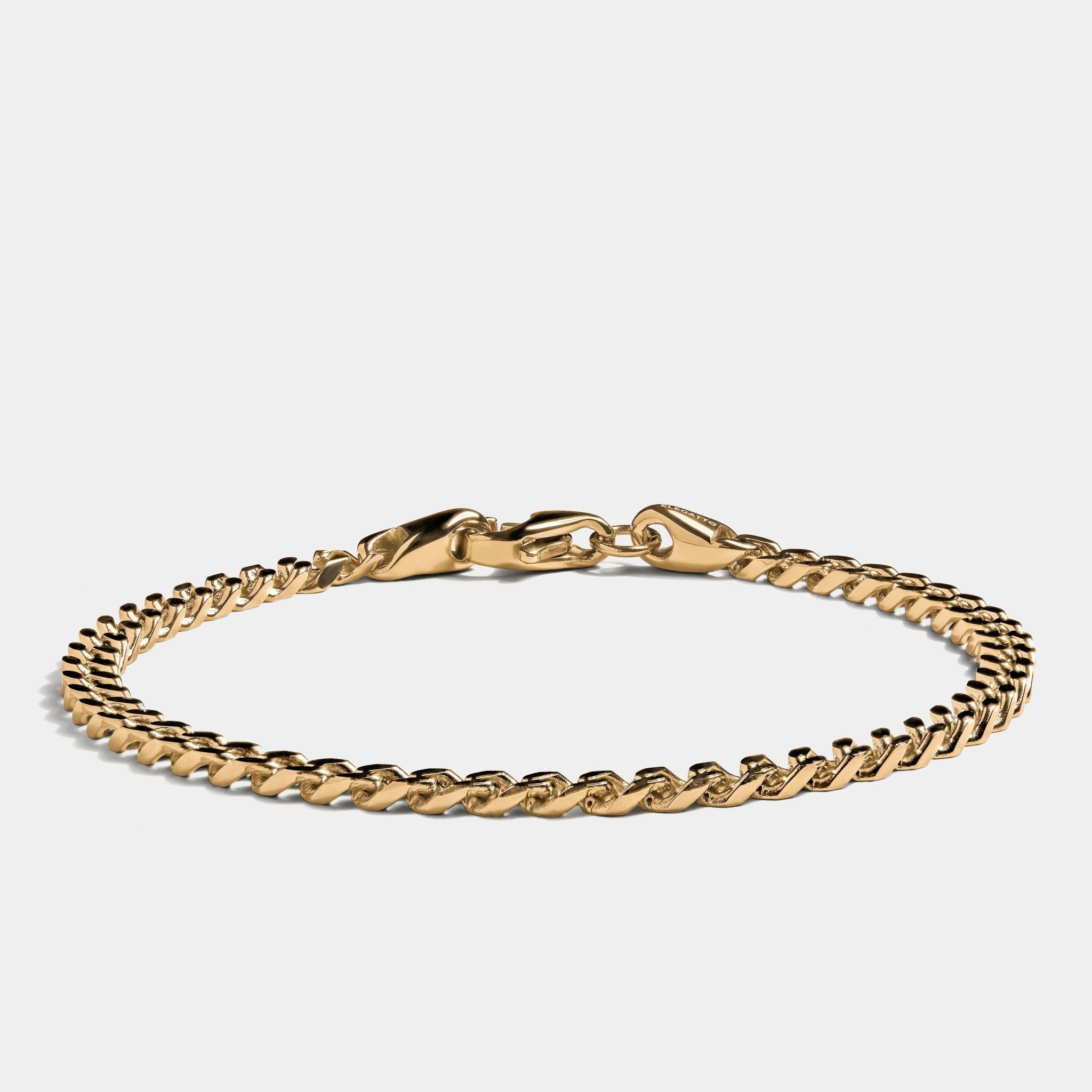 Cuban Chain Bracelet Gold (4mm) - Elegatto