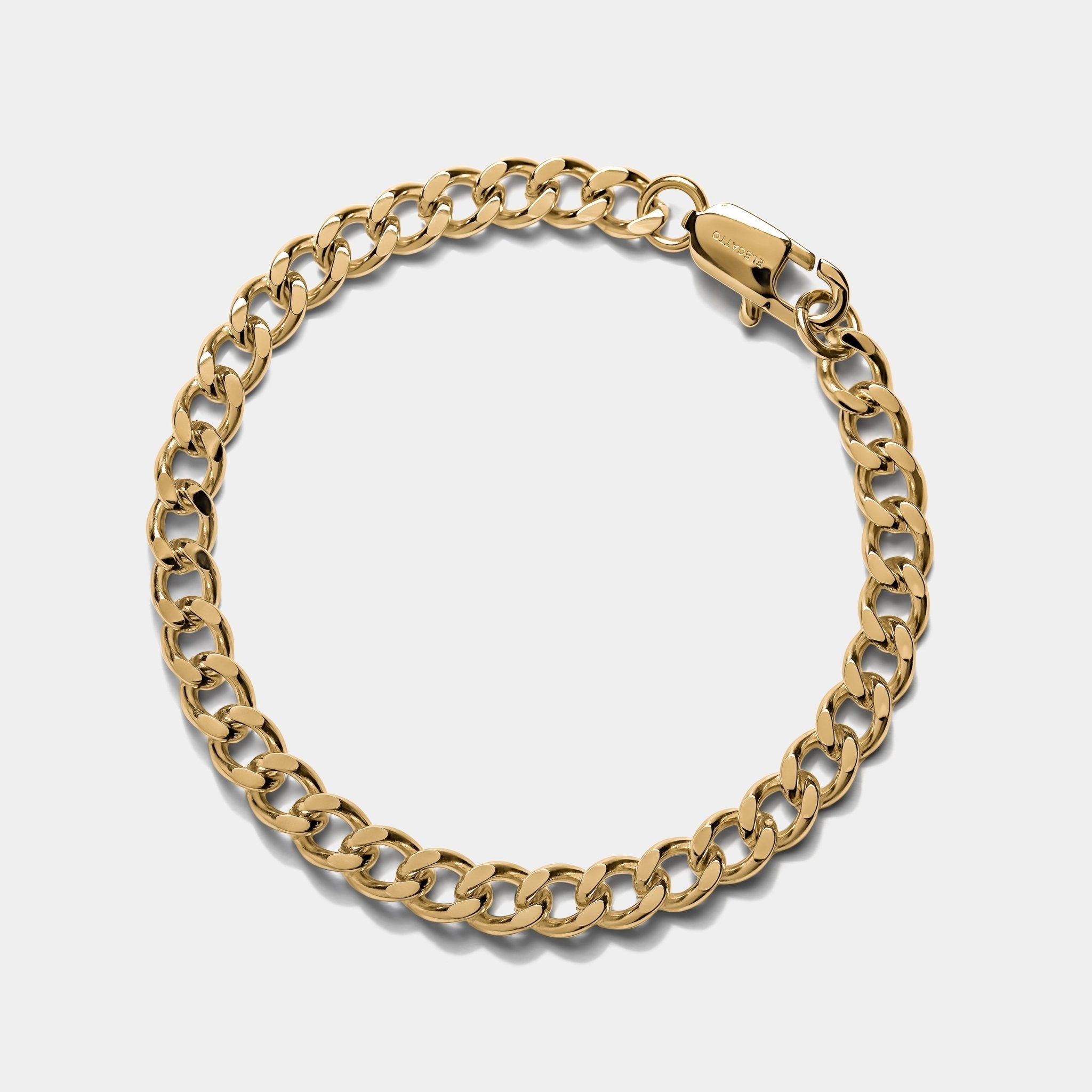 Cuban Chain Bracelet Gold (6mm) - Elegatto