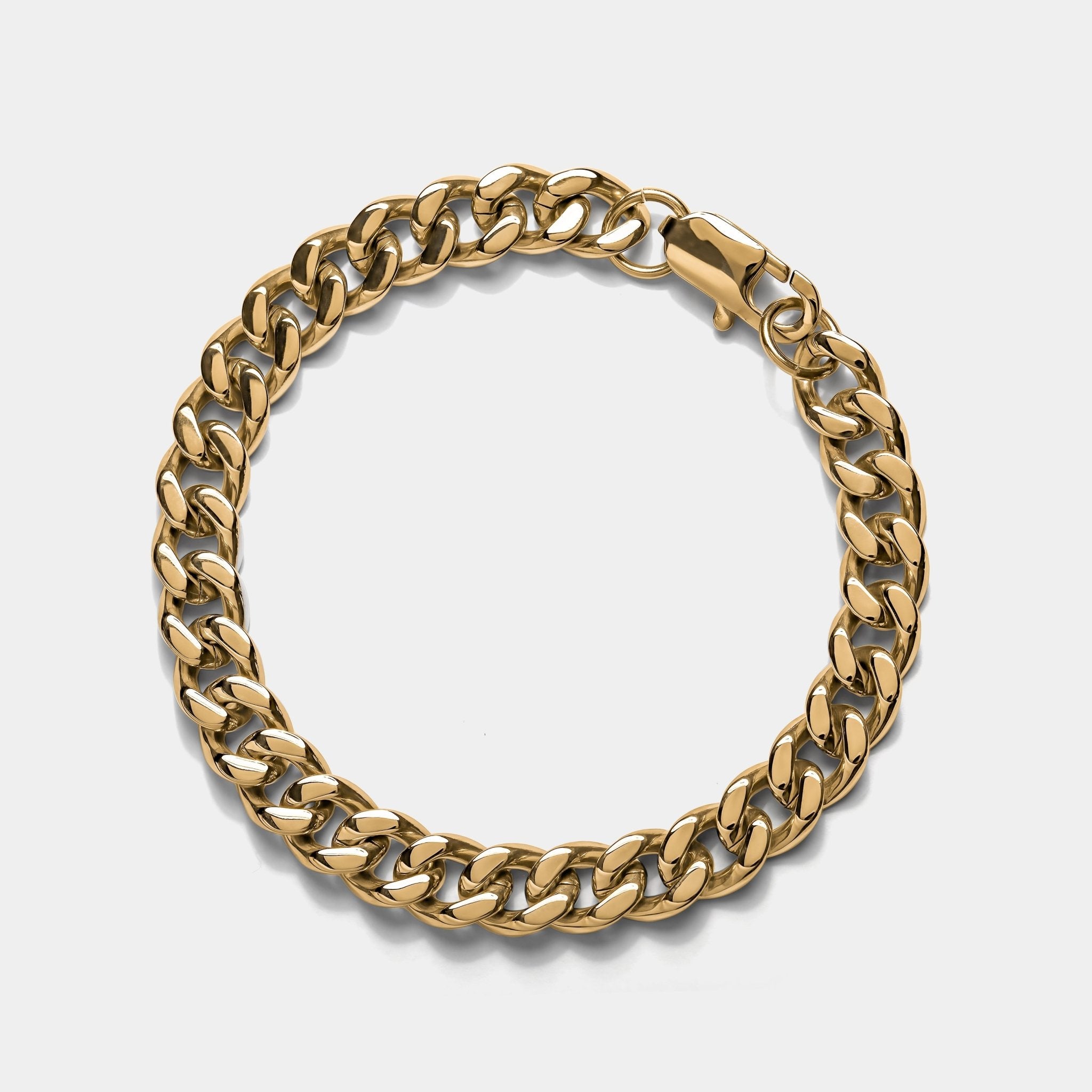 Cuban Chain Bracelet Gold (8mm) - Elegatto
