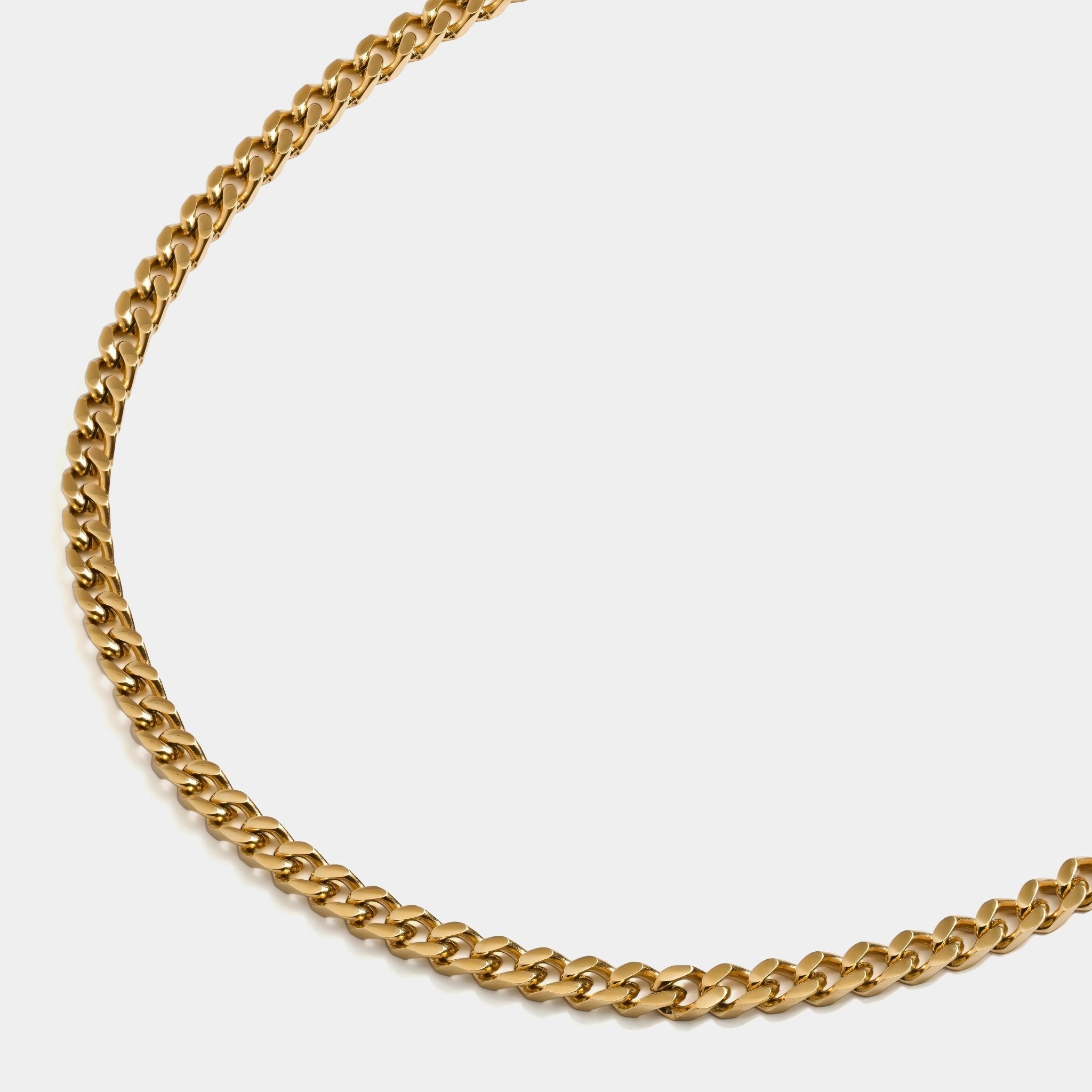 Cuban Chain Necklace Gold (4mm) - Elegatto