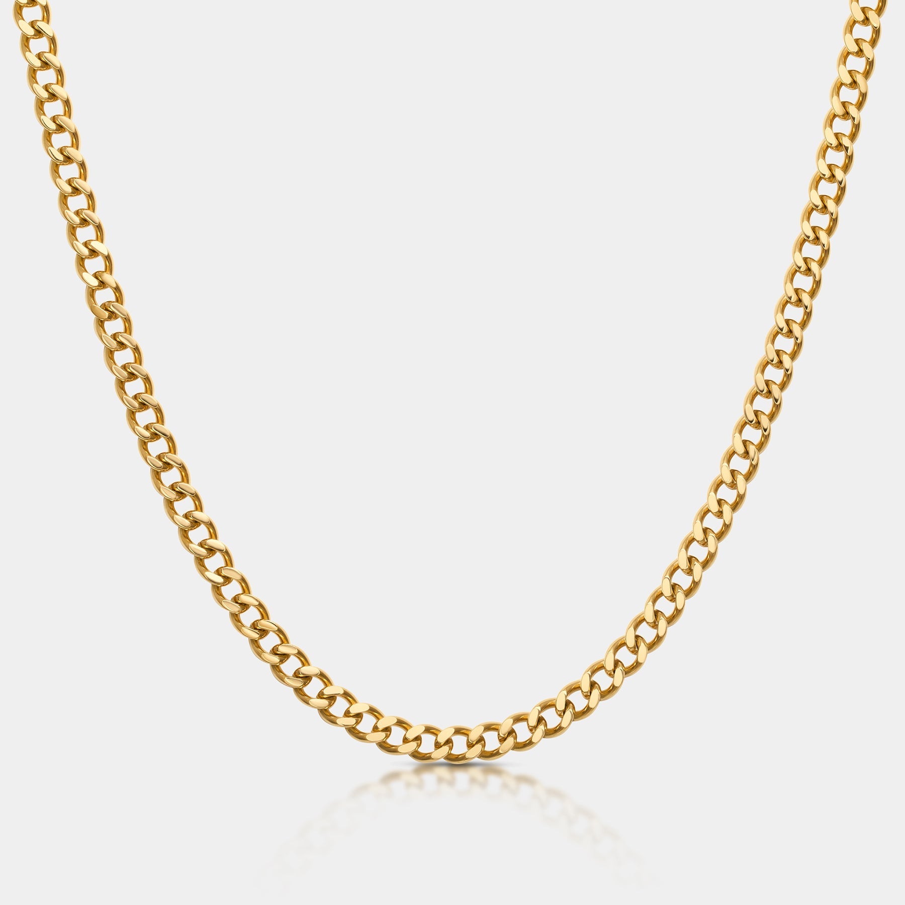 Cuban Chain Necklace Gold (6mm) - Elegatto