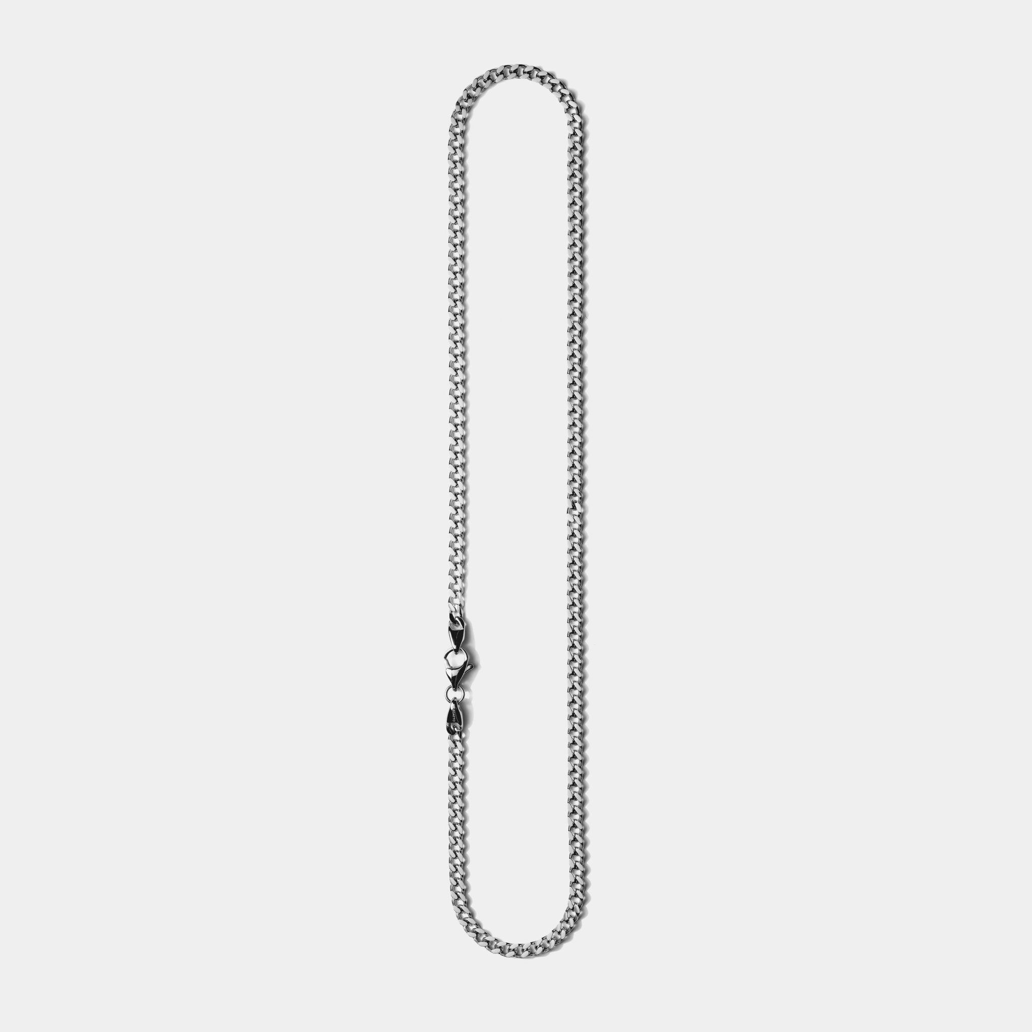 Cuban Chain Necklace Silver (4mm) - Elegatto