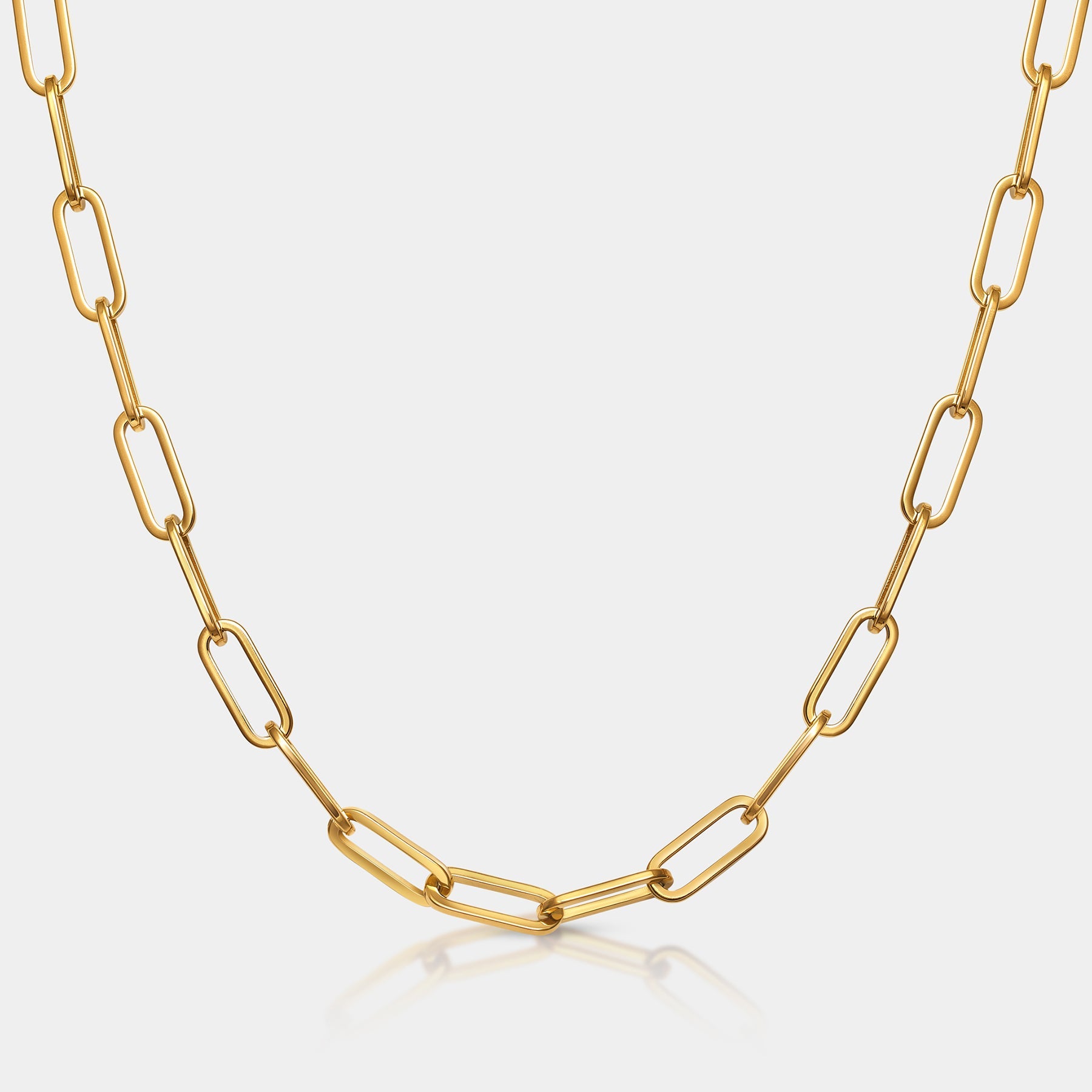 Paperclip Necklace Gold - Elegatto