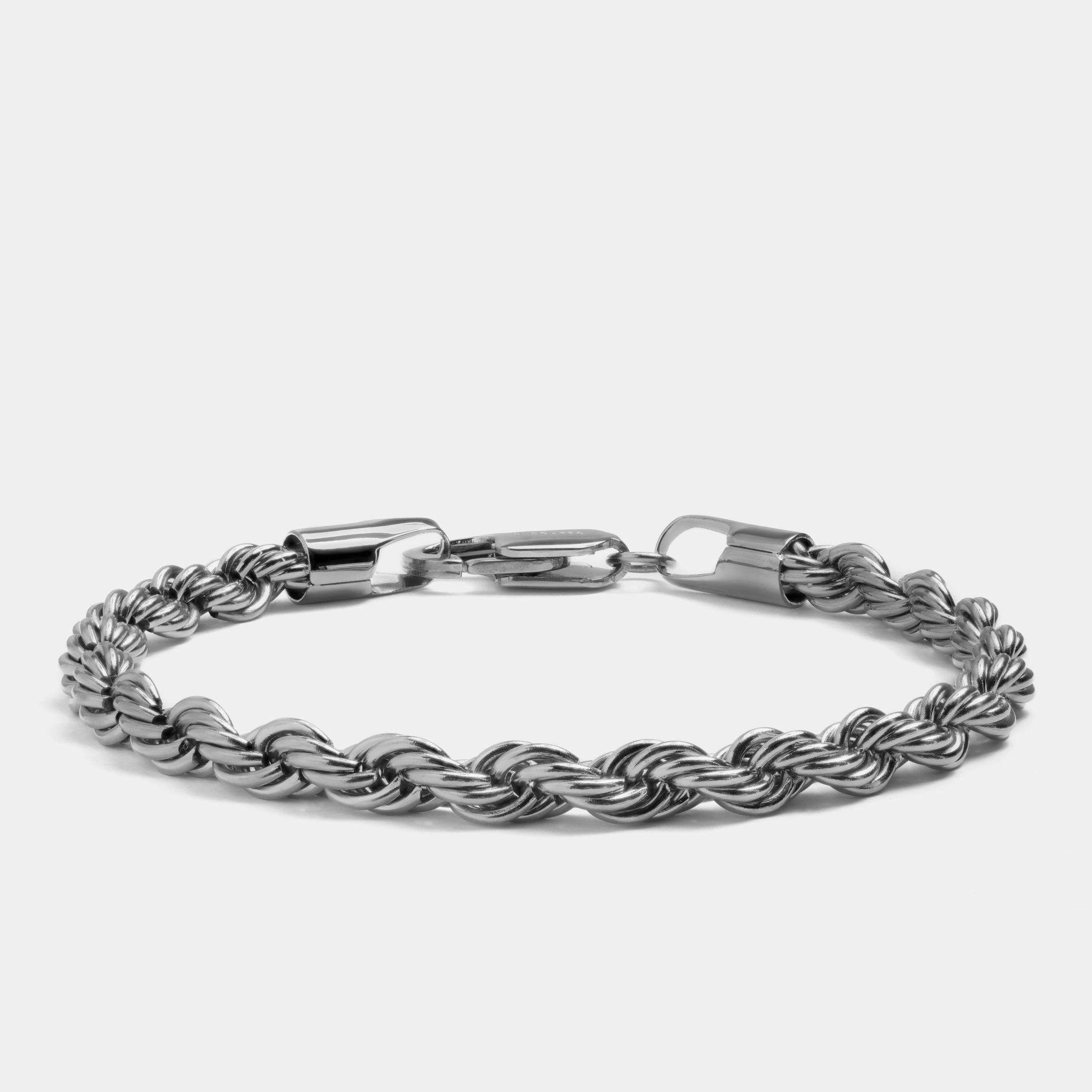 Rope Chain Bracelet Silver - Elegatto