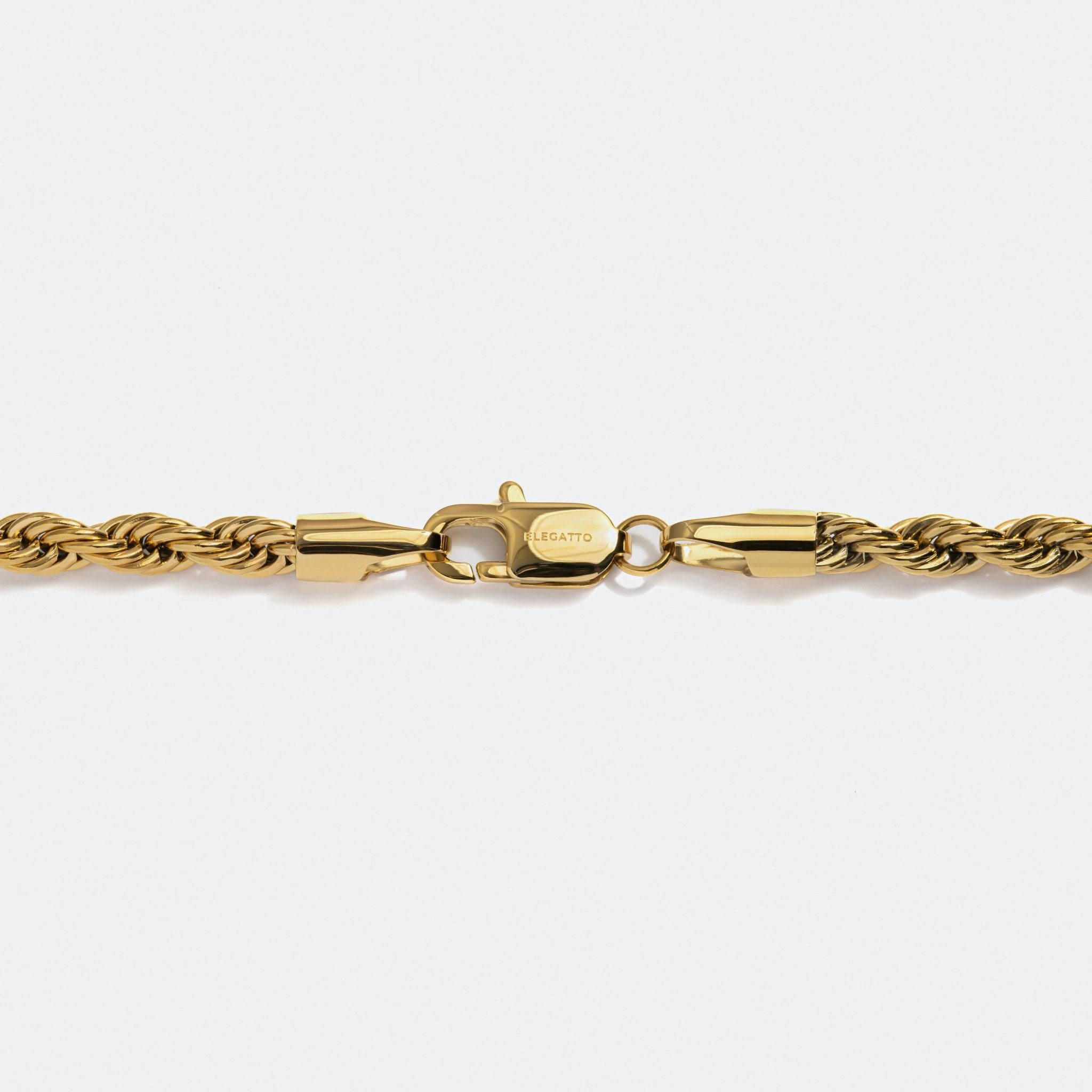 Rope Chain Necklace Gold W - Elegatto