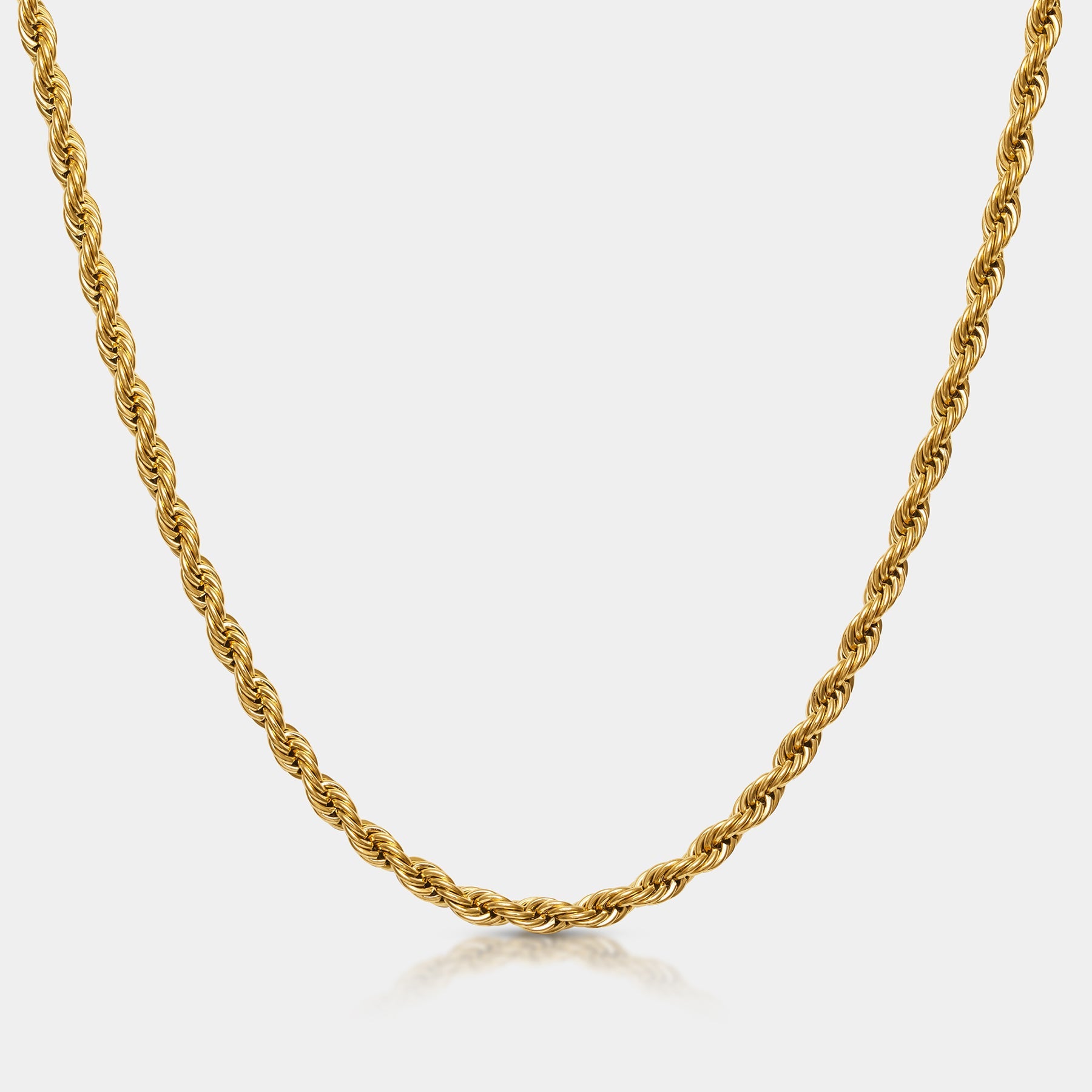 Rope Chain Necklace Gold W - Elegatto