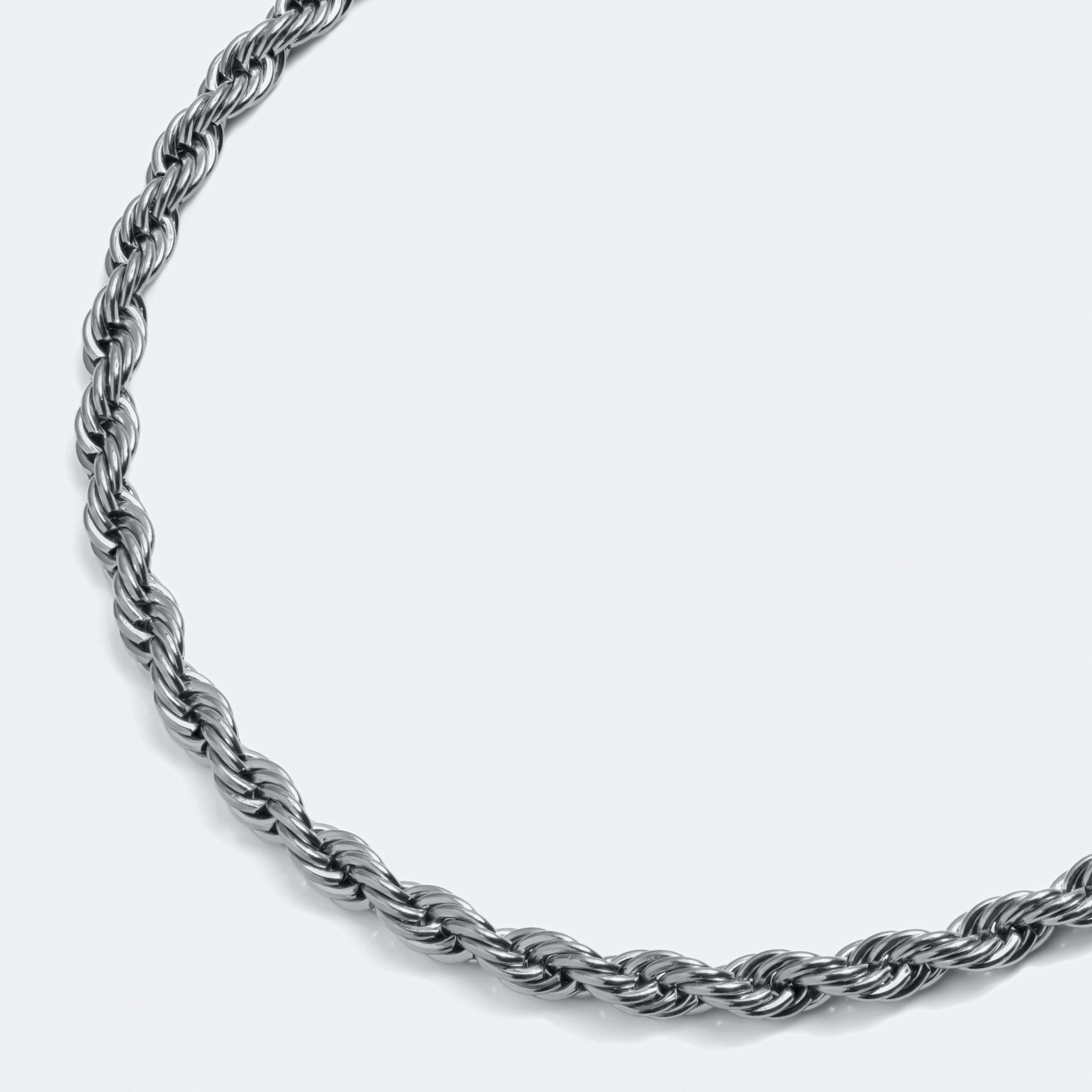 Rope Chain Necklace Silver W - Elegatto