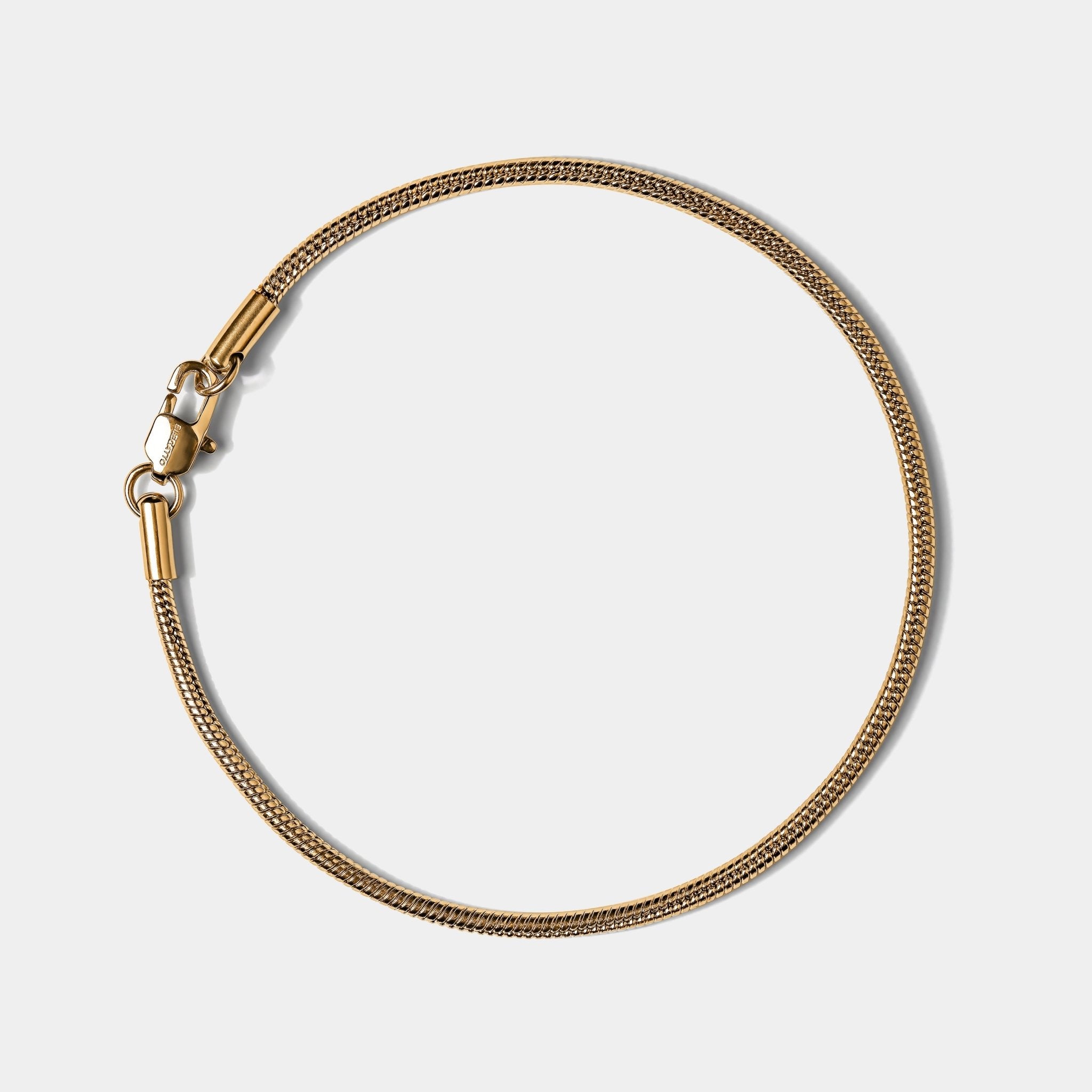 Snake Chain Bracelet Gold (2mm) - Elegatto