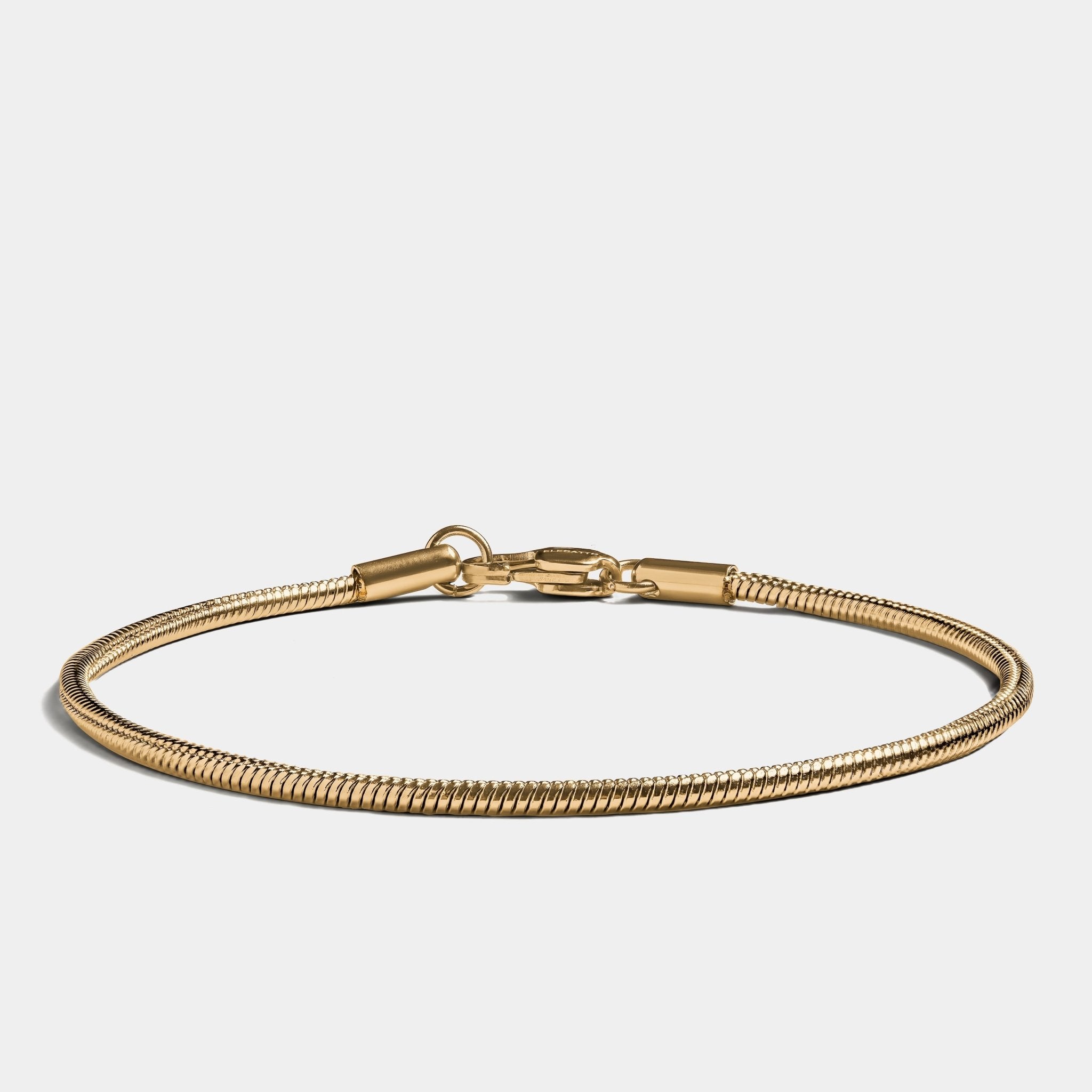 Snake Chain Bracelet Gold (2mm) - Elegatto